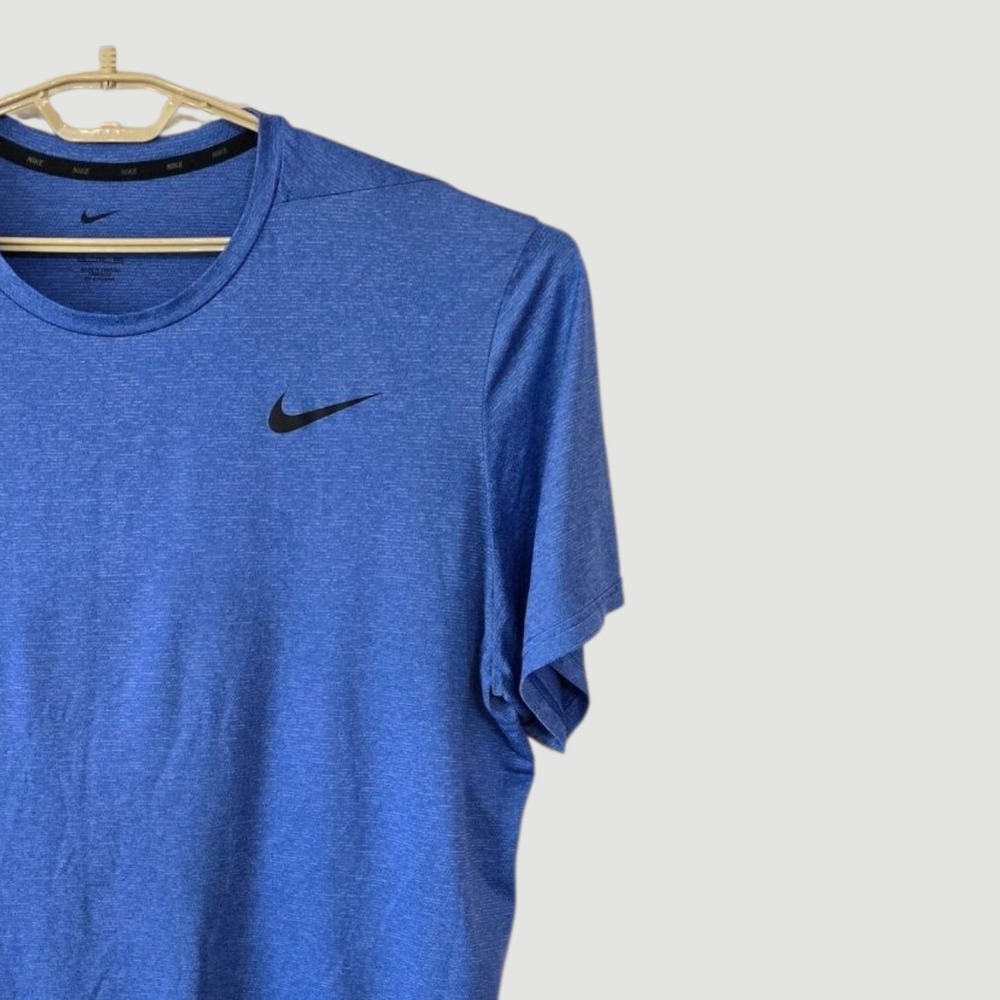 Nike Dri-Fit Mens XXL Blue Heathered Short Sleeve Performance Training T-Shirt